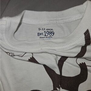The Children's Place White and Brown Short Sleeve Tee